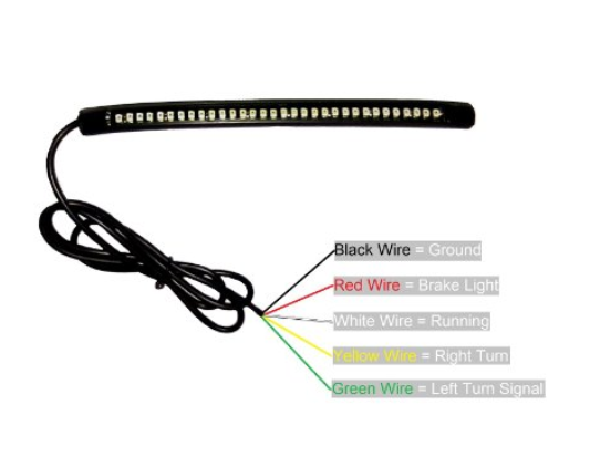 Kingshowstar - 32LED 8 inch Motorcycle Amber Red Light Strip Motorcycle Led Turn Signal Light LED Motorcycle Bicycle Light 7