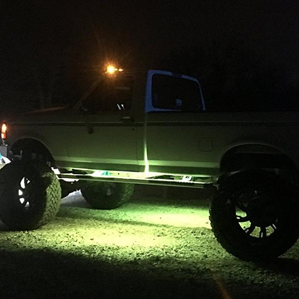 4pcs TOP-LEVEL 24W Yellow LED Rock Light For Off road UTV ATV Under Body Trail Rig Light Kit 1