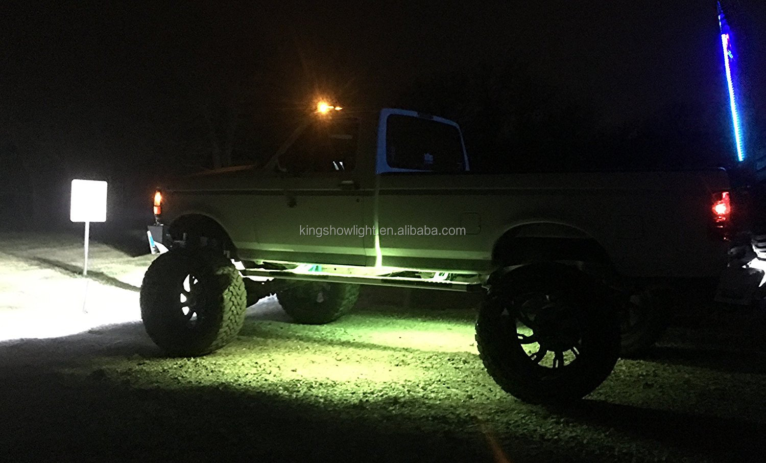 4pcs TOP-LEVEL 24W Yellow LED Rock Light For Off road UTV ATV Under Body Trail Rig Light Kit 10