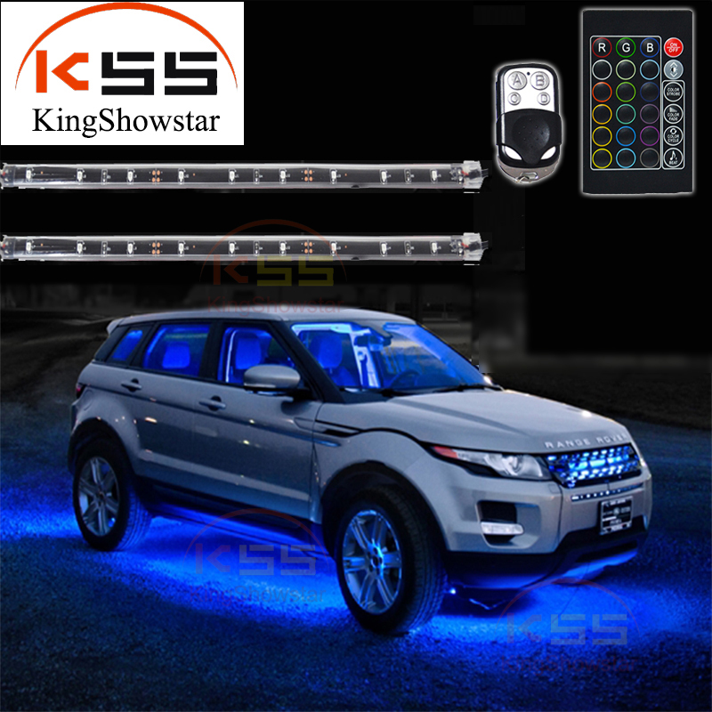 Kingshowstar - 14pcs Underbody System Multi-color Neon Lights Kit with Wireless Remote Control Car LED Underglow Ungrouped 7