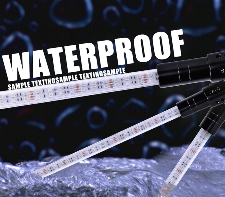 0.6m 1.2m 1.5m 1.8m BT App Control Multi Color RGB Whip Light LED Kit 14