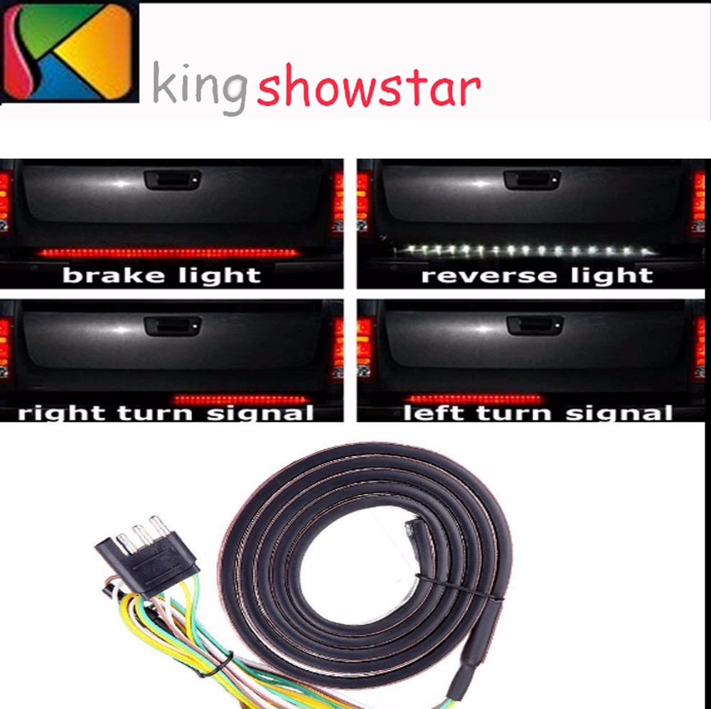 Kingshowstar - 48Trunk Tailgate Red White LED Strip Light Bar for Backup Brake Turn Signal Reverse Light for Trucks SUV led auto tailgate light 8