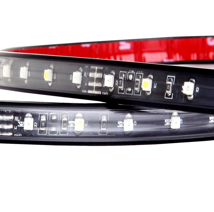 Kingshowstar - 48Trunk Tailgate Red White LED Strip Light Bar for Backup Brake Turn Signal Reverse Light for Trucks SUV led auto tailgate light 12