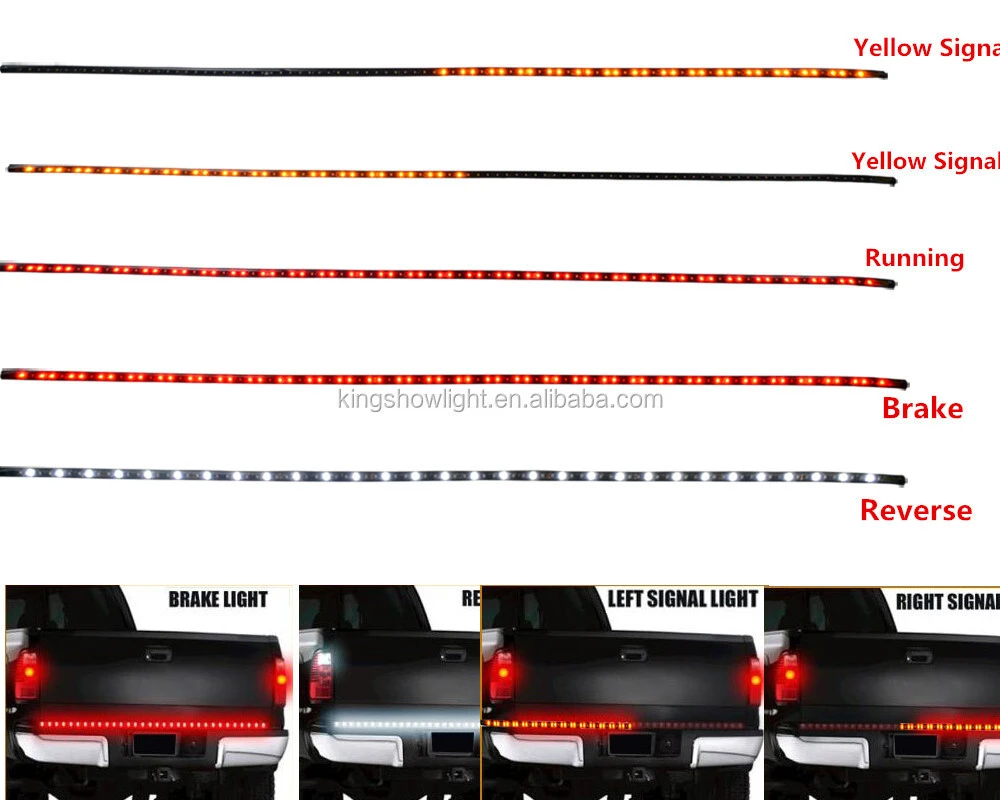 Kingshowstar - 48 5-Function LED Tailgate Light Bar For 2013-2016 Dodge Ram Pickup Trucks led auto tailgate light 1