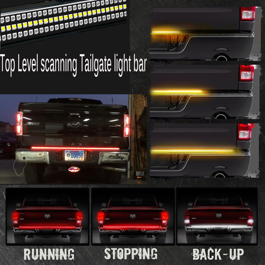 48 Night Raider Scanning Brake Light LED Tailgate Bar w/ Reverse & Turn Signals 10