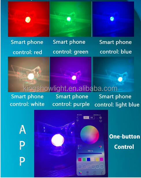 Super Bright 60W H4 9003 LED Bulb High/Low Beam RGBW Motorcycle Headlight Bulb Waterproof 20