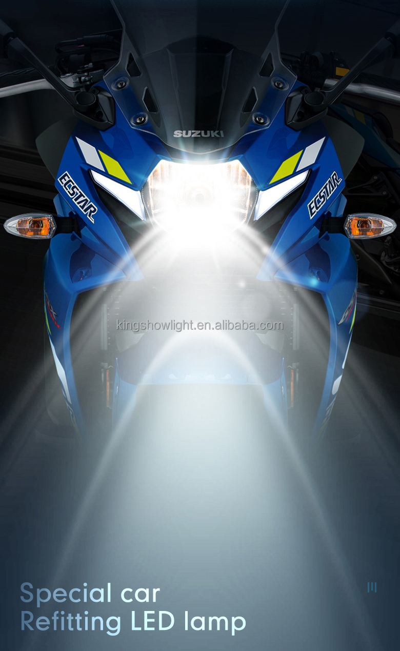 Super Bright 60W H4 9003 LED Bulb High/Low Beam RGBW Motorcycle Headlight Bulb Waterproof 12