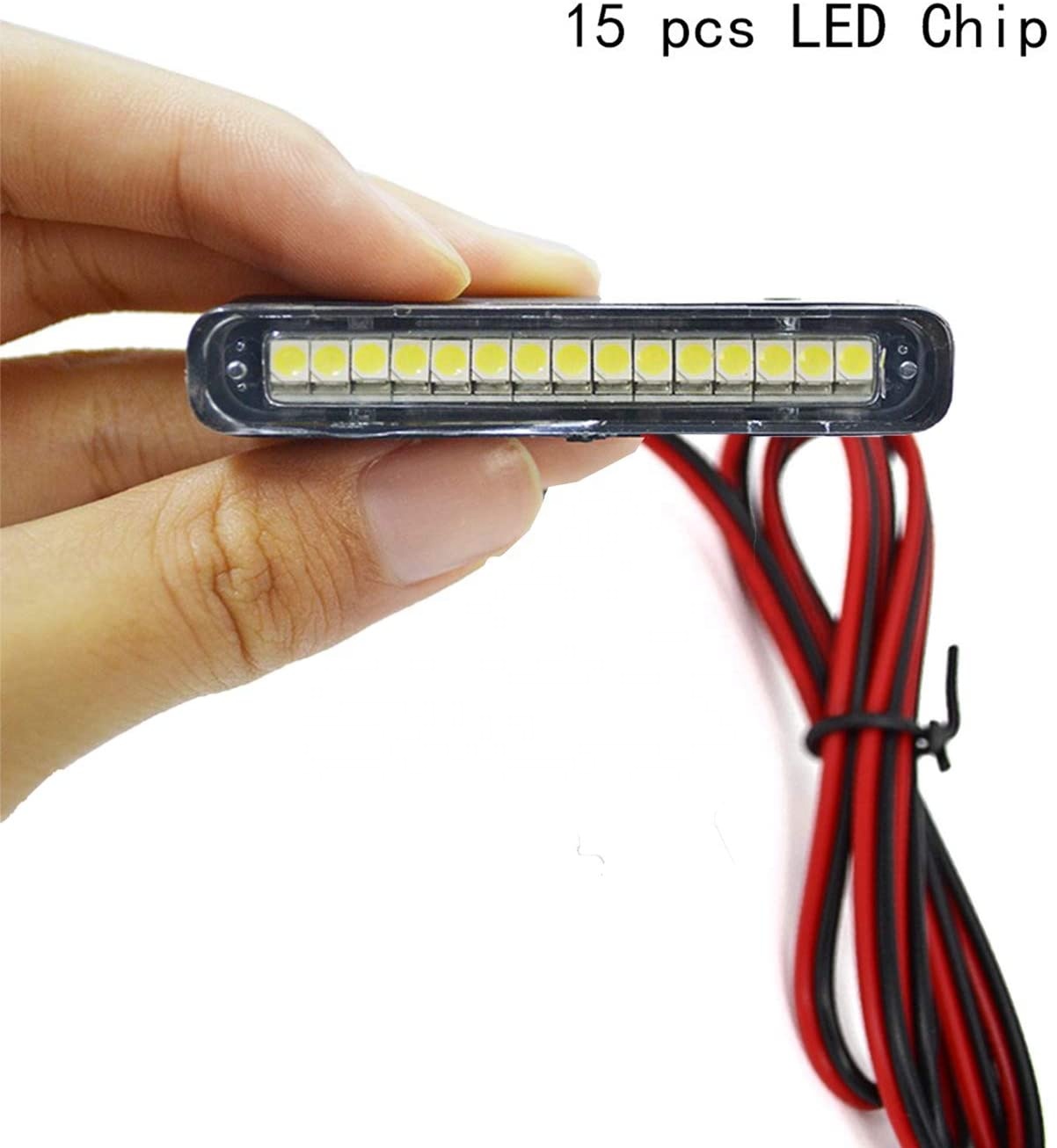 1x Motorcycle Waterproof led light with 15 pc white led for License Plate Light,Backup Light,taillight or Brake Light 12