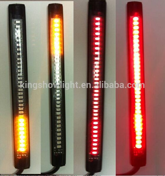 Hot Sale Projector LED Brake Light 12v DC Tail Lamp Strip Red Amber Turning Stop Light for Motorcycle 15