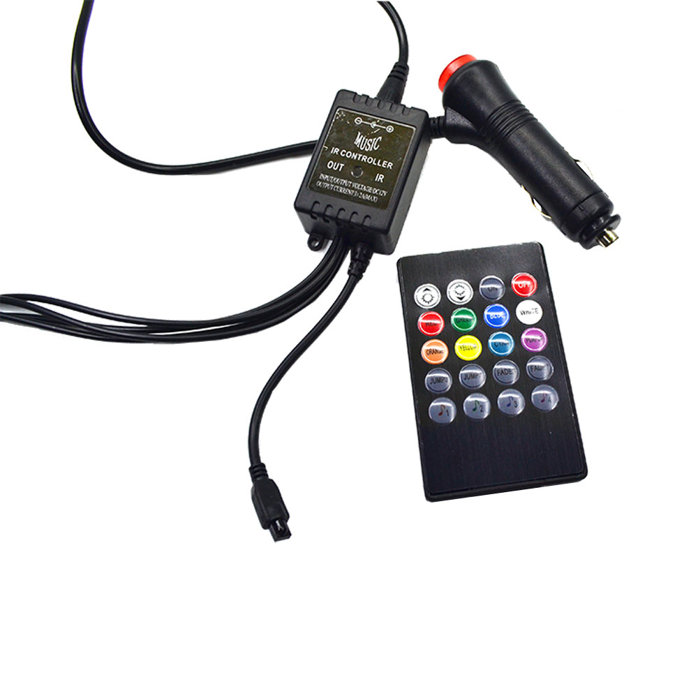 4in 1 RGB Car Interior Floor Decoration Atmosphere Colorful Neon Light Lamp 36 LED with Wireless Remote Control 10