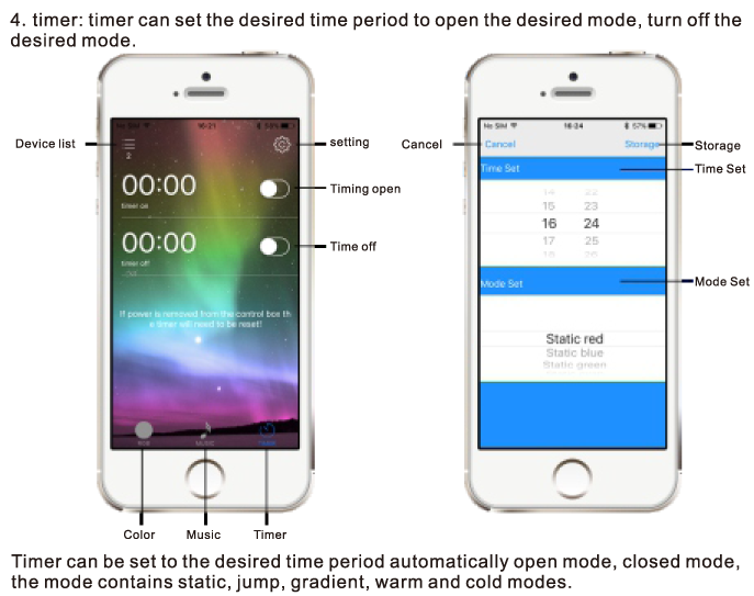 Kingshowstar - 4key Remote Blue-tooth Wireless Music Remote Smartphone Controller for led rock light RF controller 23