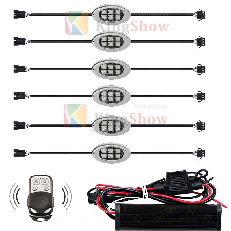 Kingshowstar - Super Bright RGB LED Pod Light For ALL Motorcycle SUV Pod Rock LED Lightings LED Motorcycle Tail Light 21