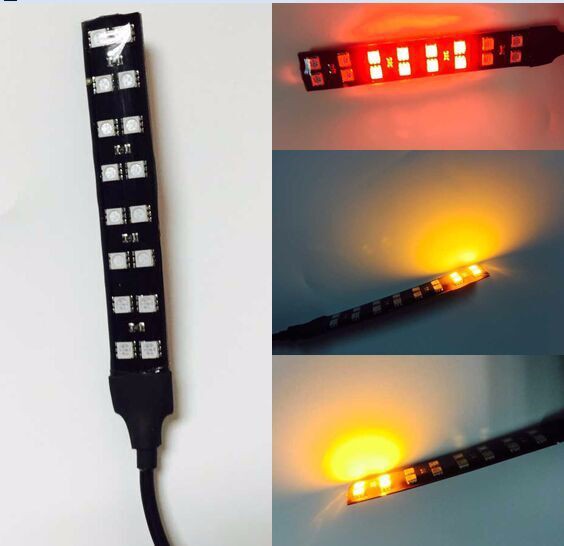 Kingshowstar - New SMD 5050 LED Turn Signal Brake Light and Running Tail Light for Car Motorcycle License Plate LED Motorcycle Tail Light 8