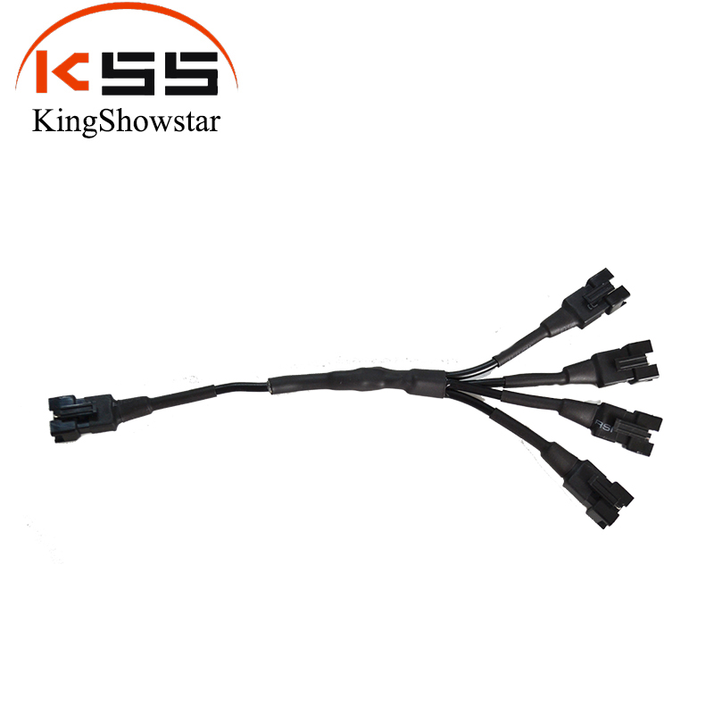 Kingshowstar - 4 Channel LED Multi-Color Accent Light Harness RGB Strip 4 Pin Adapter Splitter led wire connector 5
