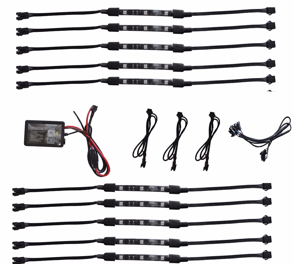 Kingshowstar - LED Custom Lighting 10 PCS Motorcycle Underglow Accent Lighting Kit LED Motorcycle Bicycle Light 9