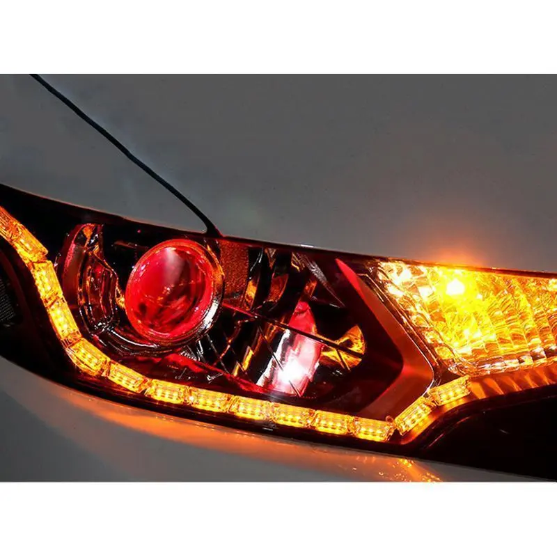Daytime Running Lights Car LED Turn Signal Flexible Headlight Switch back Strip 1