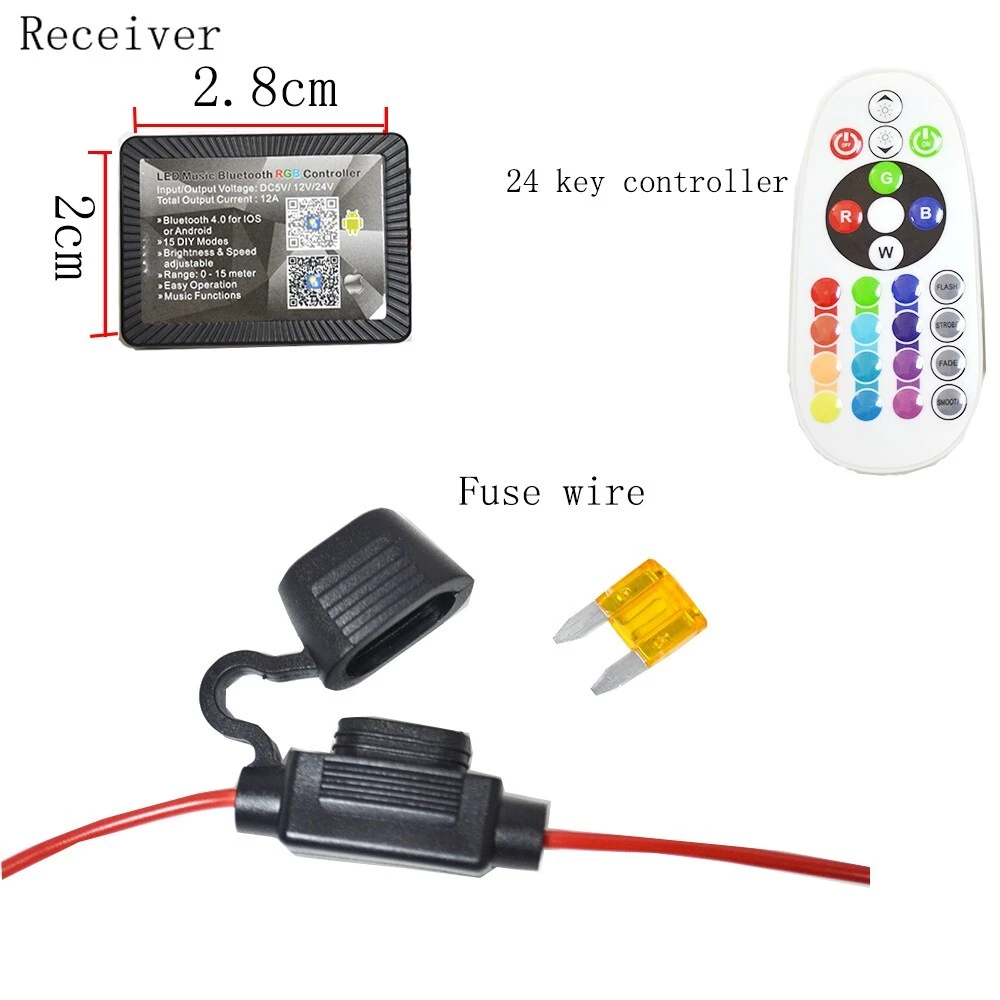 Kingshowstar - 12V 10PC Smart Blue-tooth Controller Motorcycle LED Lighting Flexible Bright Led Light Ungrouped 1