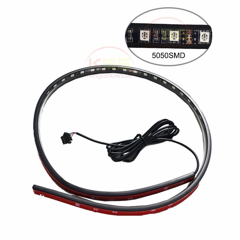 12v 4pcs Waterproof 18 Color RGB Car Flash Strobe Strip Light Kit 7