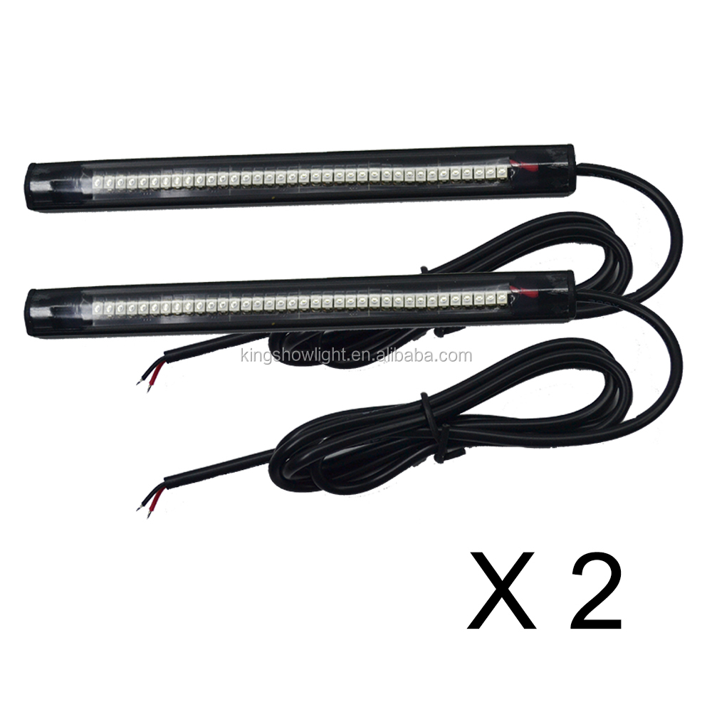 Kingshowstar - 3528 LED Motorcycle Turn Signal Light Flexible Strip Blinkers Slim Flush Motorbike led auto tailgate light 9