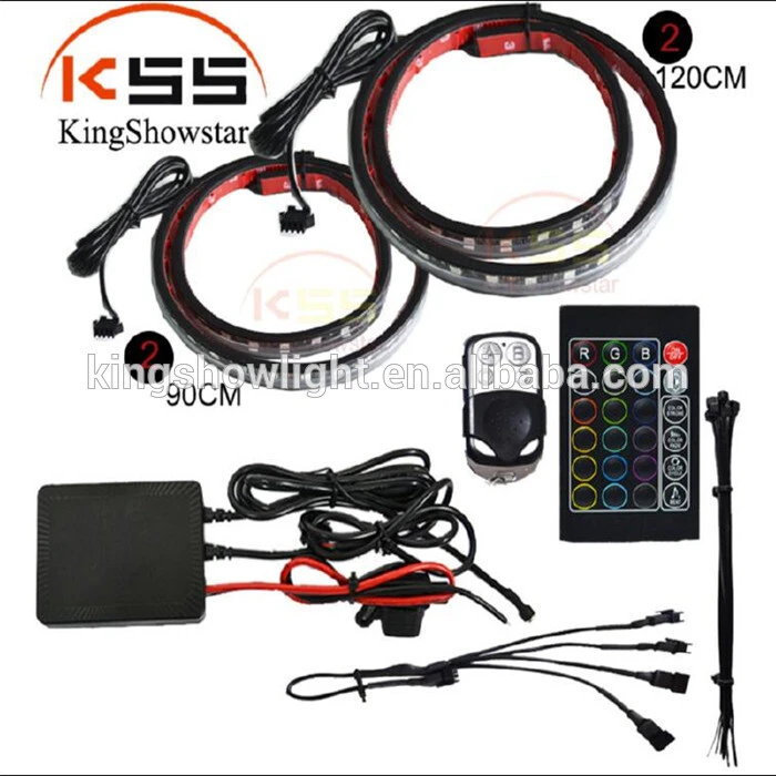 Kingshowstar - Hot selling new underbody auto lights 4pc car flexible led strip car led waterproof light led auto interior underbody light 1