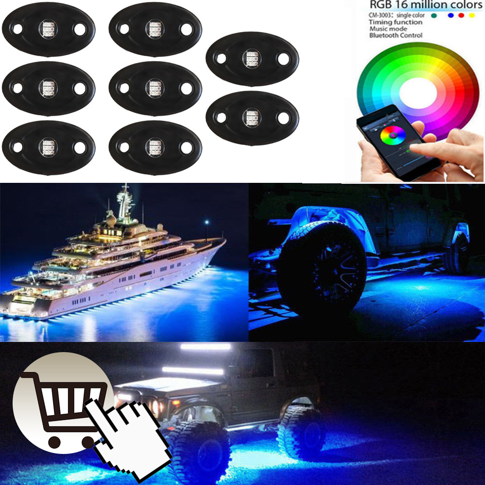 Kingshowstar - Hot selling new underbody auto lights 4pc car flexible led strip car led waterproof light led auto interior underbody light 21