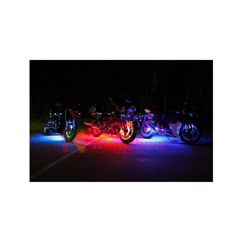 10pcs 18-Color RGB LED Knight Rider Ground Effect Light Kit For Motorcycle Bike 1