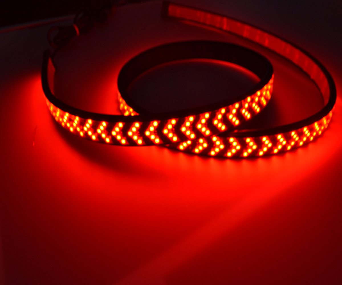 Kingshowstar - 24 Red Warning Strobe Light Bar 62cm Red Emergency Light led auto tailgate light 8