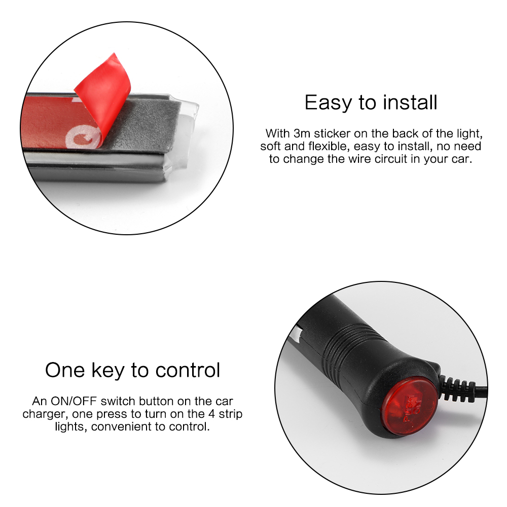Top Selling Universal Remote Control Flexible Waterproof Ip67 Rgb Car Interior Led Light Accessories 16