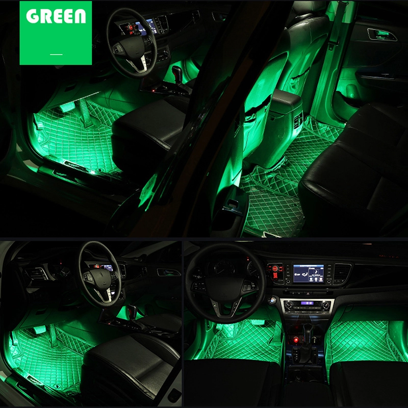 Kingshowstar - Rgb 12V Car Underground Foot Light 5050 Waterproof Flexible Led Strip Light Set led auto interior underbody light 1