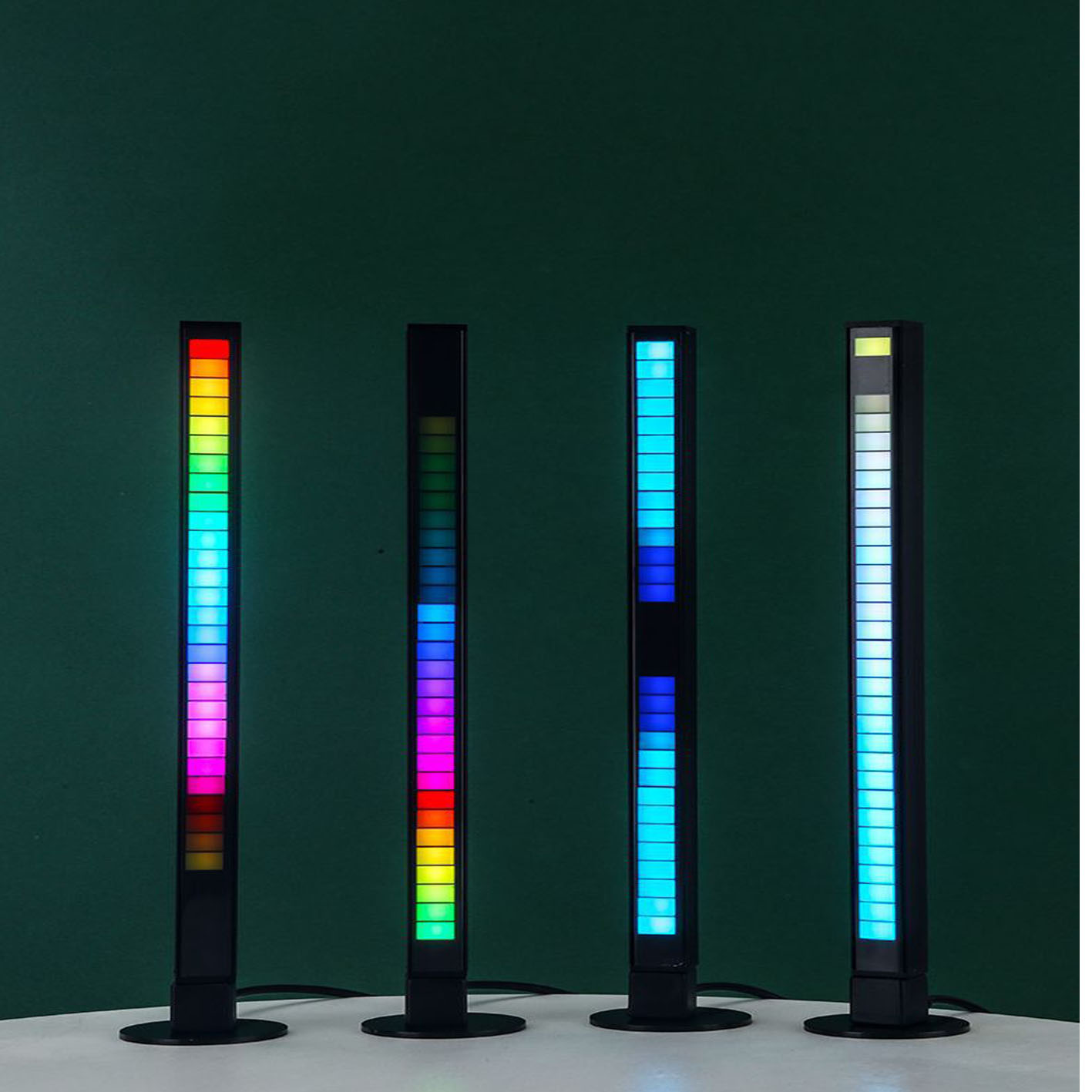 RGB 32 Bit Music Level Light Bar LED Sound Control Pickup Rhythm Lights Voice-Activated RGB Colorful USB LED Car Atmosphere Ligh 10