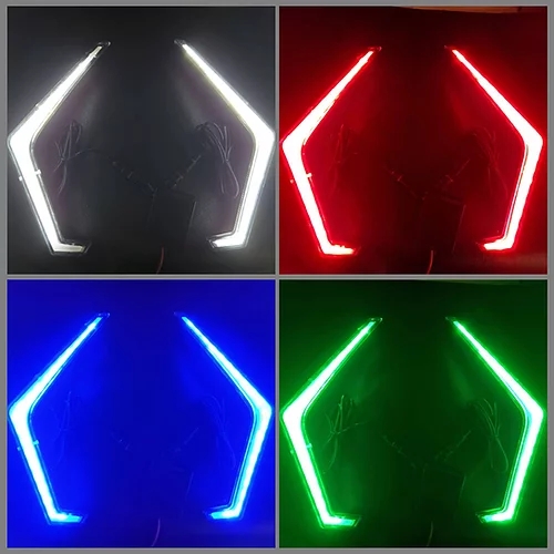 Kingshowstar - RGBW LED sziklavilágítás-készletek alkalmazásvezérlővel, időzítéssel, villogással, zenei móddal, alulról világító neon LED-es lámpákkal autó belső alvázvilágításához 36