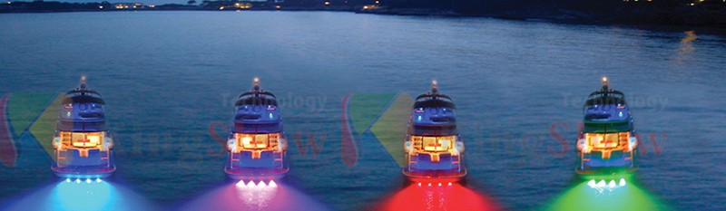 4pcs remote control color change boat light led rgb marine dock flood lights 17