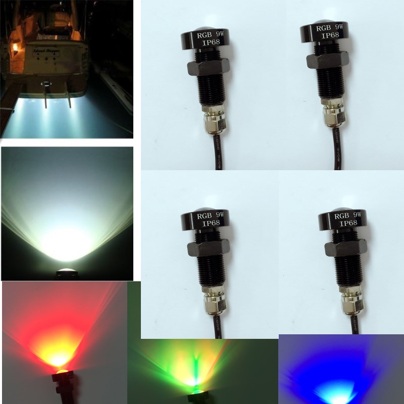 New APP RGB APP LED Music Controller with Smart Phone Cont Water-proof Marine Boat Drain Plug LED RGB boat light 10