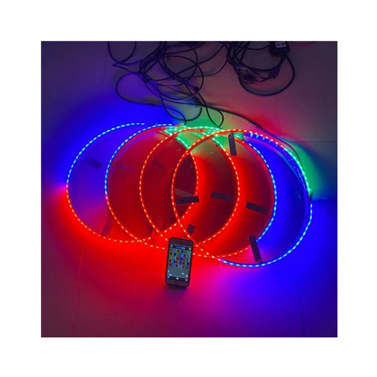 Hot Sale Rgb App Music Bt Controlled Waterproof Wheel Led Rim Light For Cars 1