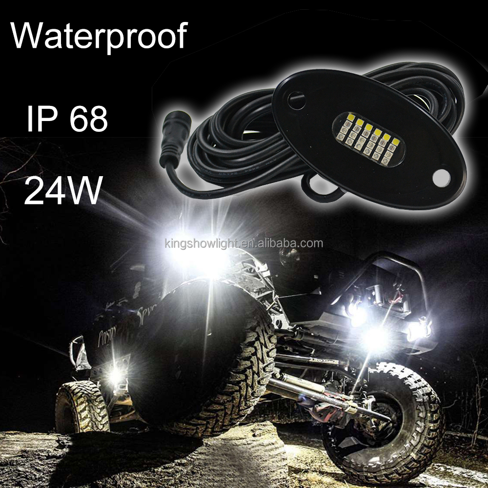 Kingshowstar - 24leds RGBW Pod Underbody LED Car Decorative Light by App wifi Control For Trucks ATV UTV Off road led top level 24W rock light 16
