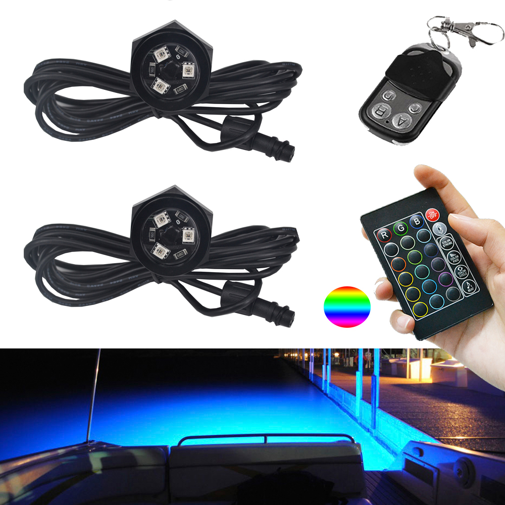 High quality waterproof wireless control remote color boat light led 7