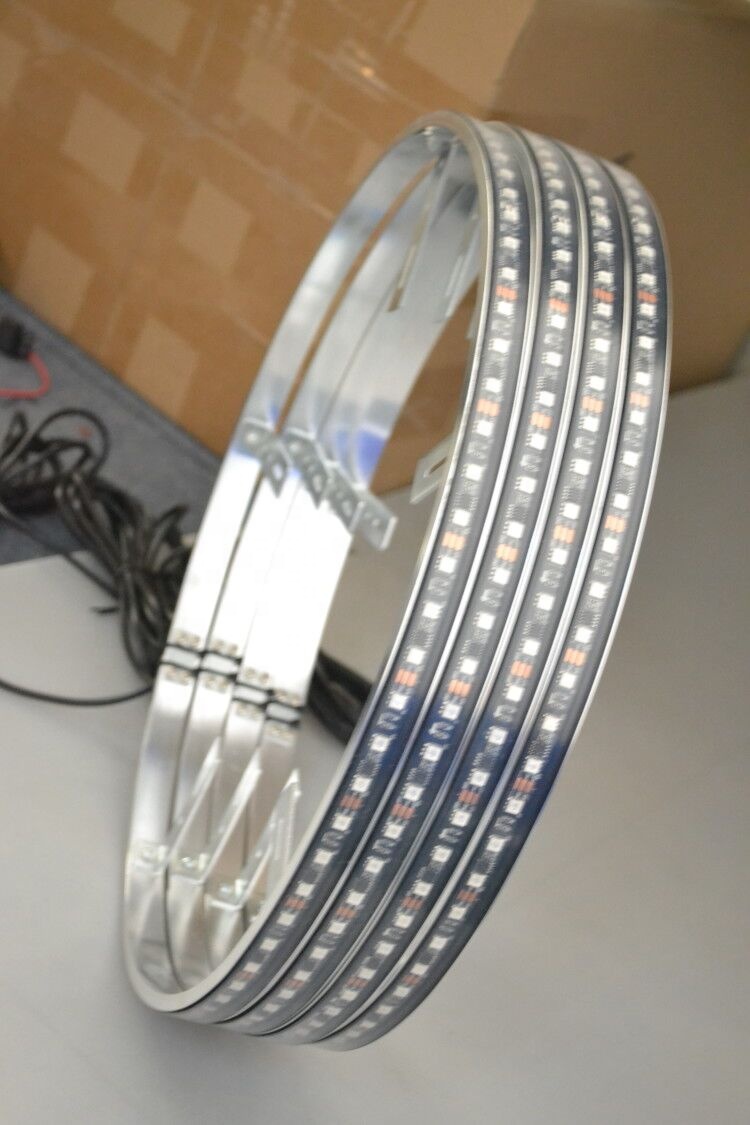 Upgraded Dream Color 15.5 Chasing LED Wheel Rims Lights Strobe Strips Truck Remote control 8