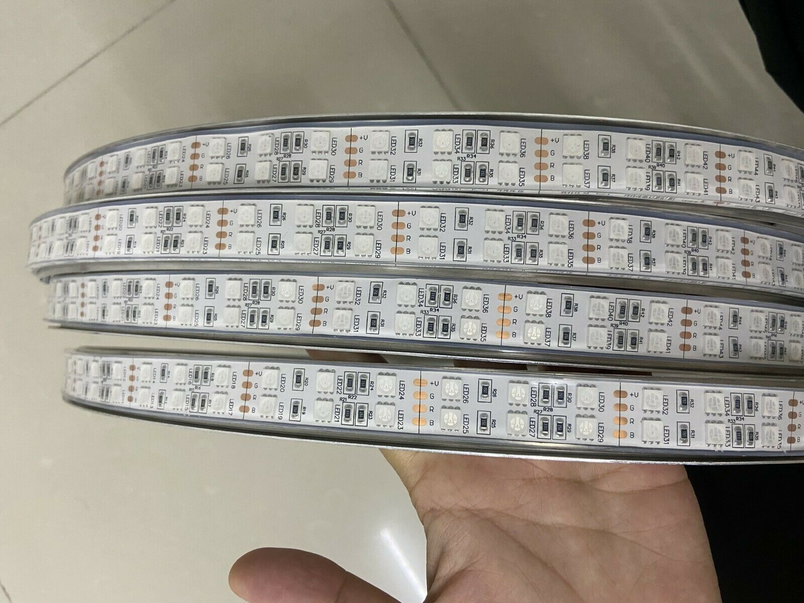 Kingshowstar - Double Row 15.5 Wheel Ring Rim Light RGB All-Color LED Wheel Well Light Kit for Car Truck RGB led dream color wheel light light 14