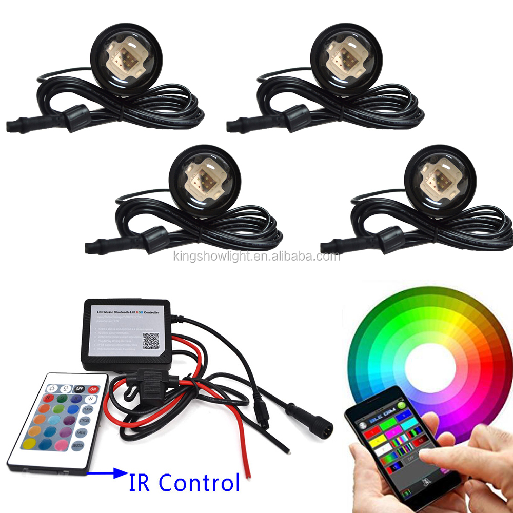 Kingshowstar - NEW 24W LED Light RGBW Marine Underwater Boat LED Drain Plug Light Waterproof Universal LED Boat Light IP68 LED Marine Light 8