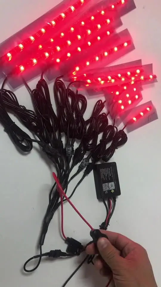 4x APP/Remote Control Car Light Under Glow Underbody Waterproof Car Styling Tube Underbody System Neon Lamp Kit 1