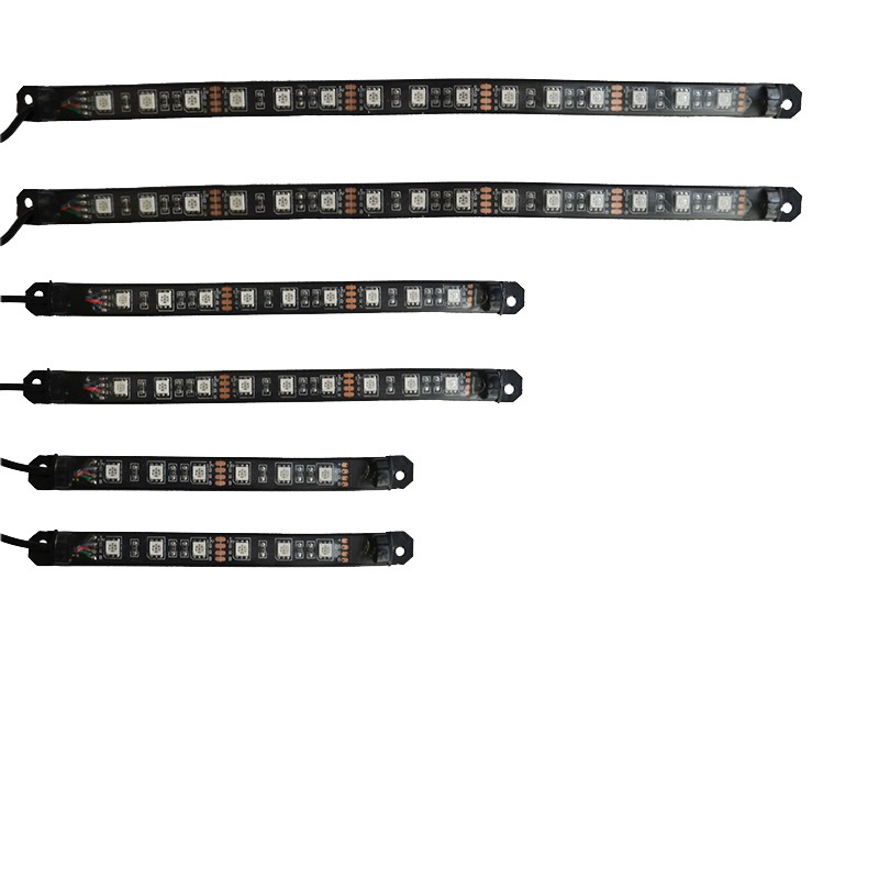 NEW 6 PCS super bright 5050SMD 12V Motorcycle Flashing LED RGB Frame Light Strip kit For APP Blue-tooth controller 10