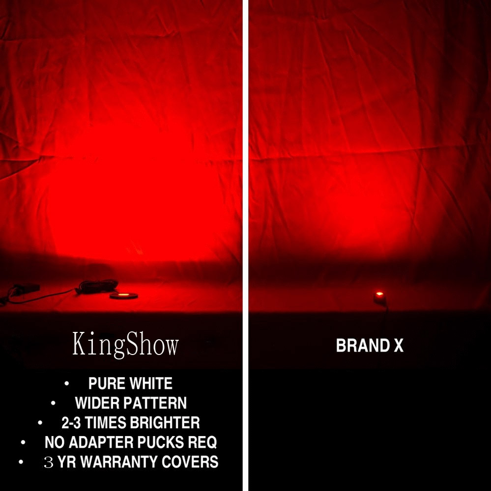 Kingshowstar - 2021 New Car Auto lighting 12V 1/ 4/6/8/12 lights kit white led rock light led top level 24W rock light 16