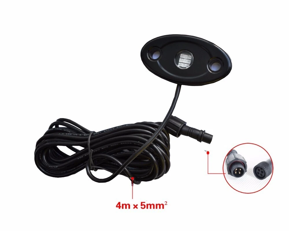 Top quality waterproof cable wire extension cord app controller rgb led rock lights 1