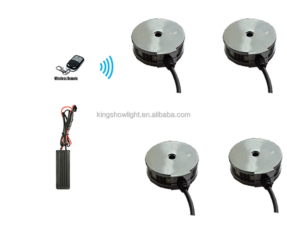 Kingshowstar - 4*Pod RGB LED Motorcycle Wheel Lighting Custom Rim Glow Pod Accent Sport Bike Rt with Remote controller Led motorcycle wheel light1 1