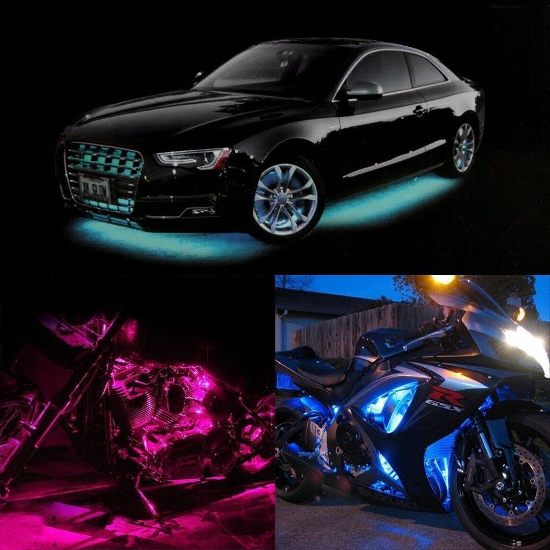 Kingshowstar - Motorcycle Atmosphere LED Light Strip Kit 10pc 5050 led motorcycle light kit 14