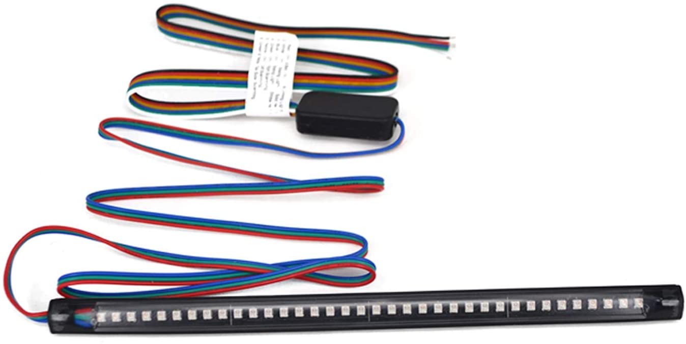 Kingshowstar - LED Light Strip Motorcycle License Plate Tail Brake Stop Turn Signal 36LED-3528 8 Flexible led light for Harley Davidson LED Motorcycle Tail Light 8