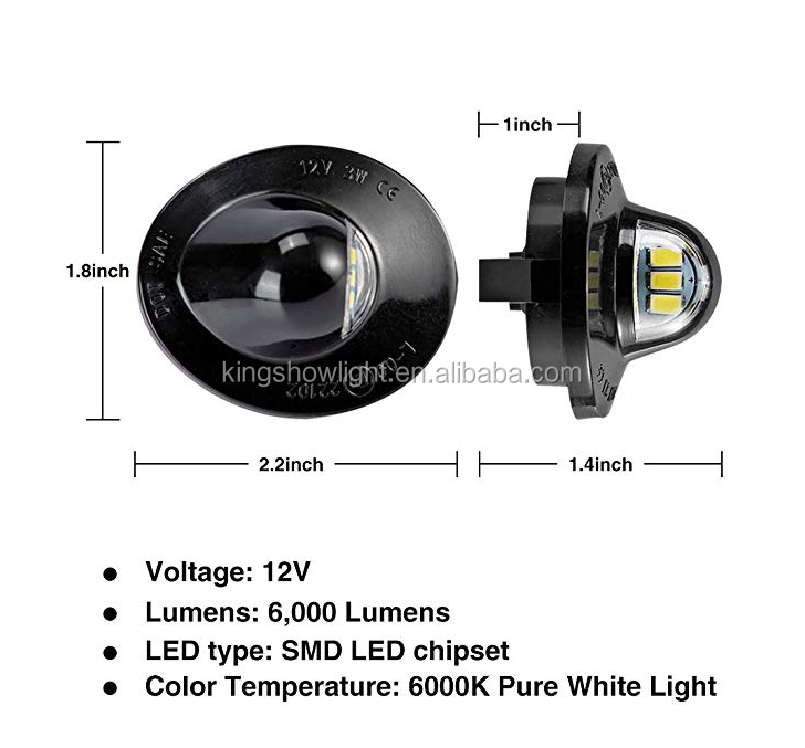 2x LED License Plate Light for Ford F150 Expedition Explorer Ranger Lincoln F-250 / F350 / F-450 / F-550 12