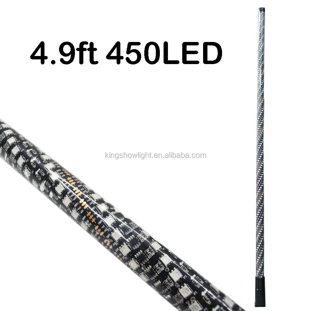 Best quality multi color led work lights waterproof durable led light whip for offroad cars 8