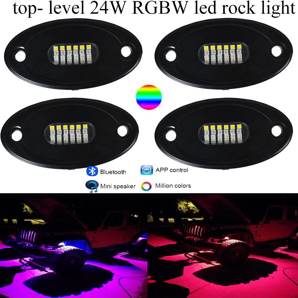 8Pods Waterproof Shockproof Off road Truck ATV UTV RGBW Led Rock Lights 19