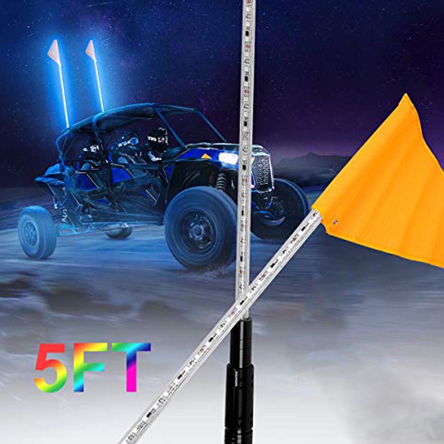 Kingshowstar - Wholesale Durable Waterproof 150cm RGB Multi Color LED Whips light bar with 180 LED led whip light 16